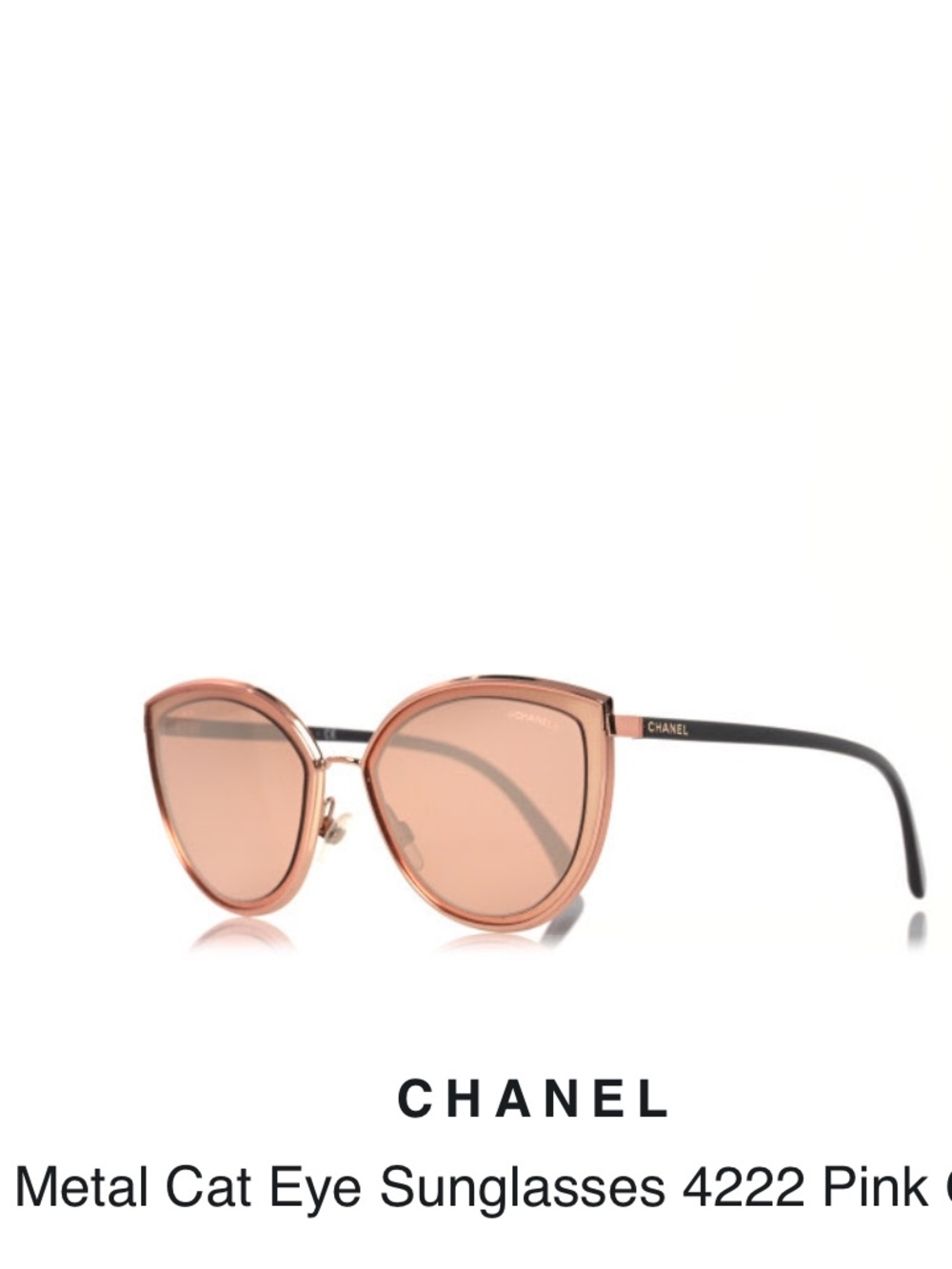 CHANEL Pink Cat Eye Sunglasses